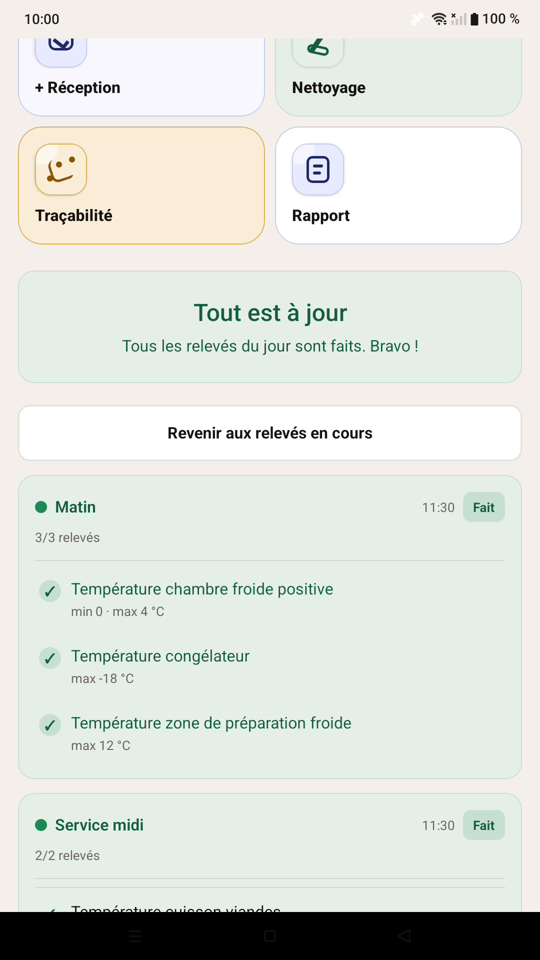 Écran Today de Trakigon